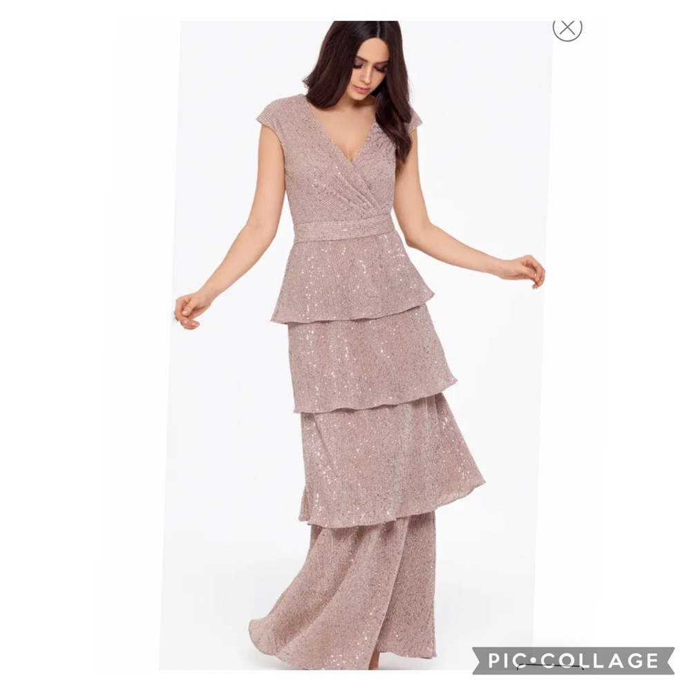Sequin Embellished Tiered Gown
XSCAPE